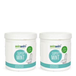 SET: 2x Super Mint WC-Reinigungschaum 1kg mit Messbecher