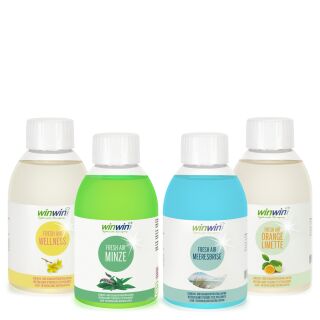 SET: 4 x fresh AIR 250ml I Orange-Limette I Minze I Meeresbrise I Wellness