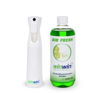 SET: AIR FRESH 1000ml Schadstoff Neutralisationsreiniger + Spray Pump